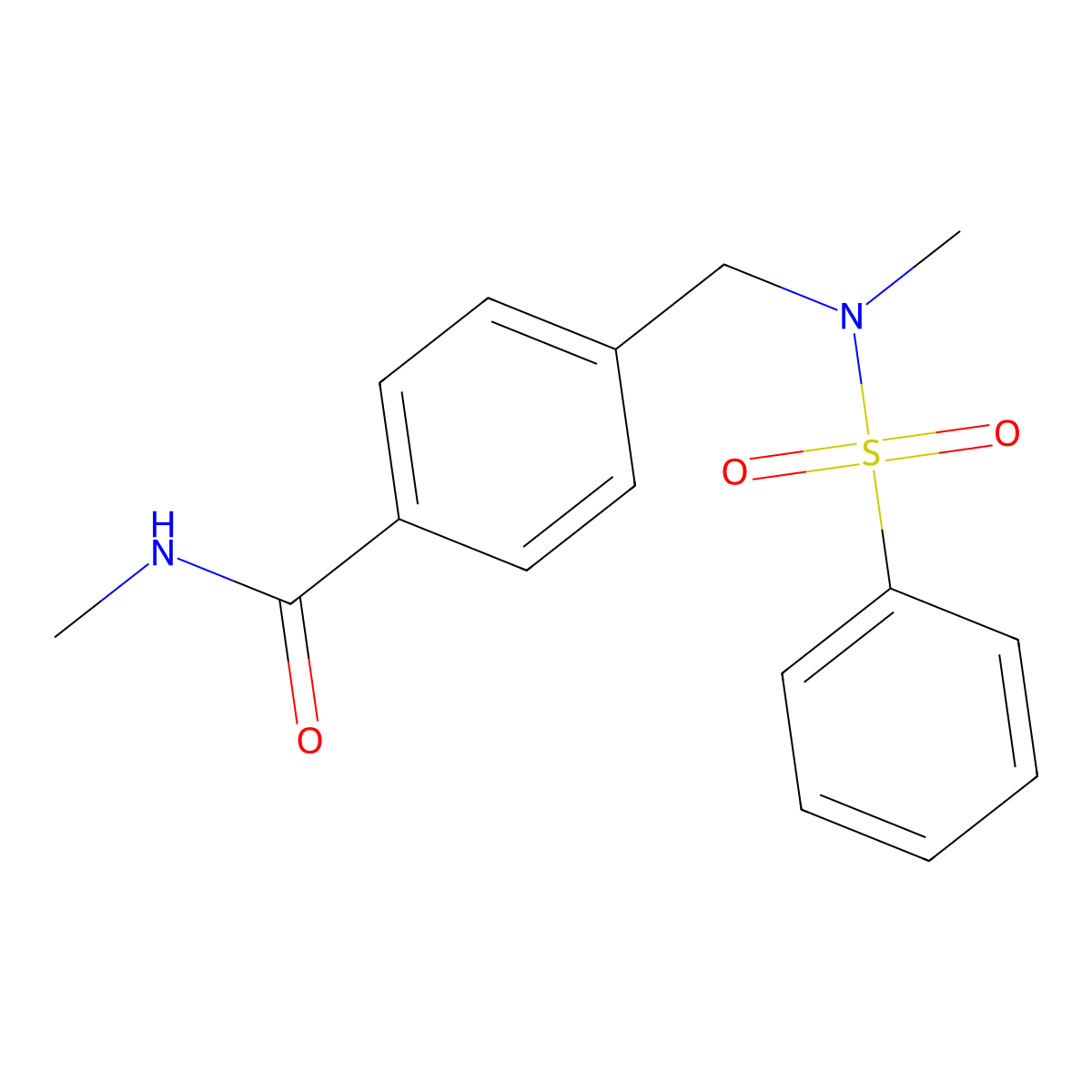 N-methyl-4-{[methyl(phenylsulfonyl)amino]methyl}benzamide molecular structure, CAS 1269065-00-0