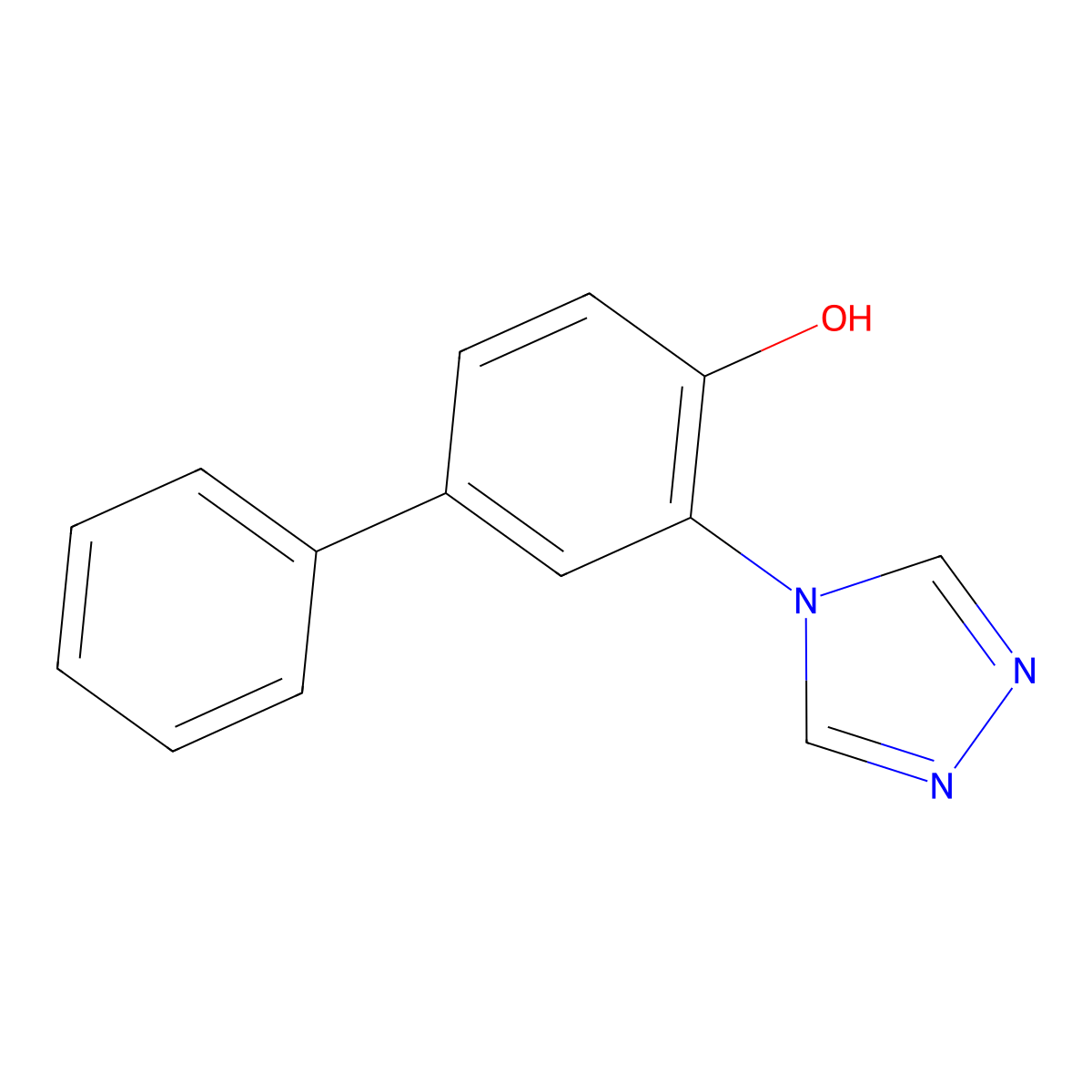 4-Phenyl-2-(1,2,4-triazol-4-yl)phenol molecular structure, CAS 1269069-59-1