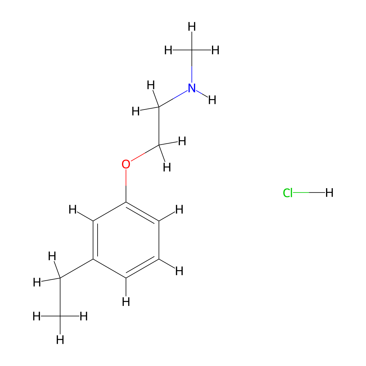 [2-(3-Ethylphenoxy)ethyl]methylamine hydrochloride molecular structure, CAS 1269075-67-3