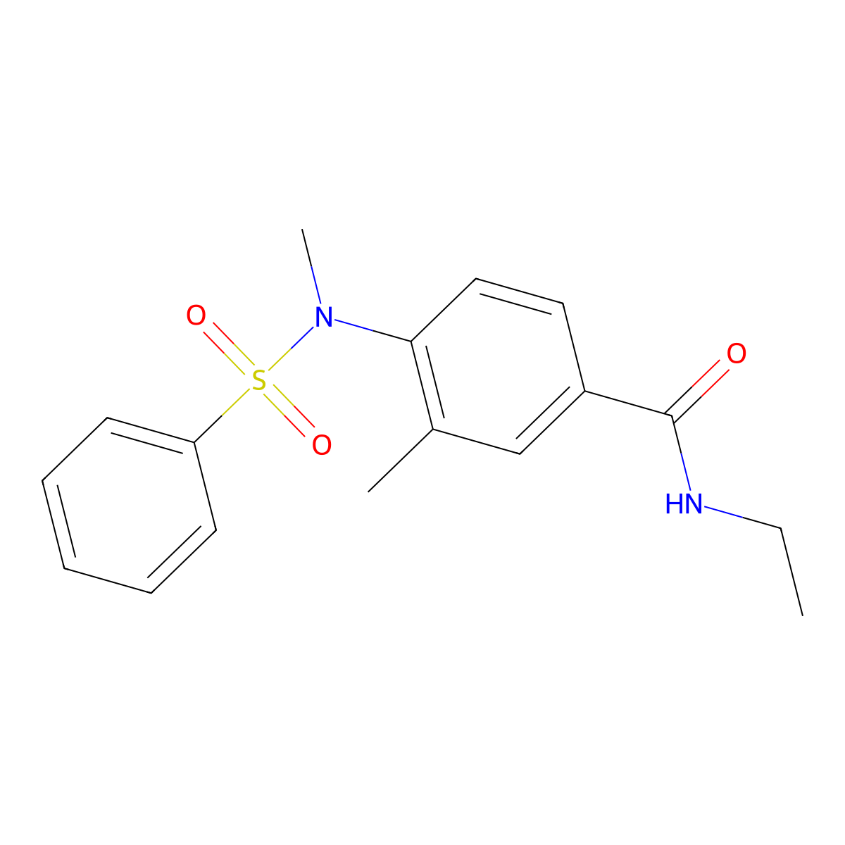 N-ethyl-3-methyl-4-[methyl(phenylsulfonyl)amino]benzamide molecular structure, CAS 1269076-45-0