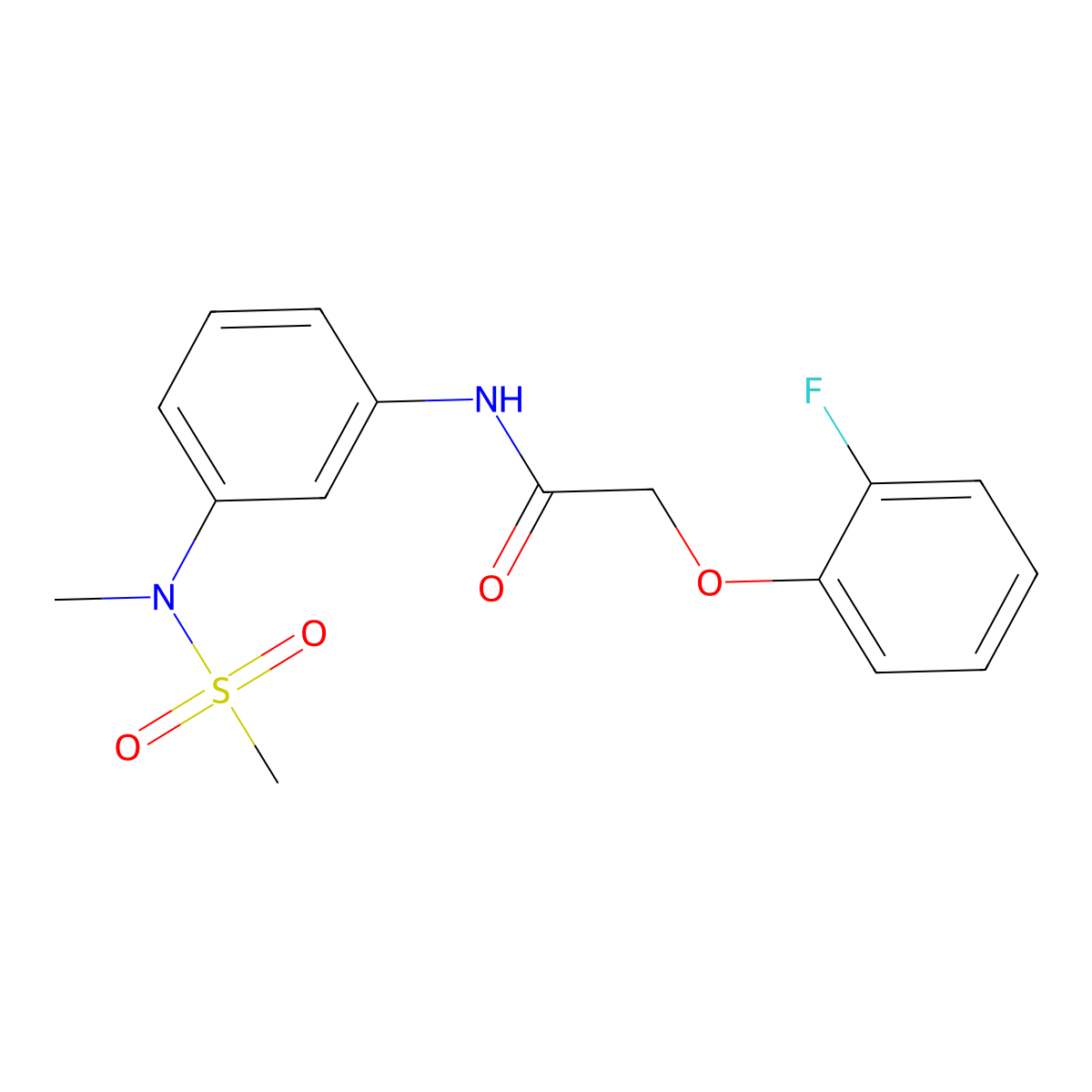 2-(2-fluorophenoxy)-N-[3-[methyl(methylsulfonyl)amino]phenyl]acetamide molecular structure, CAS 1269080-18-3