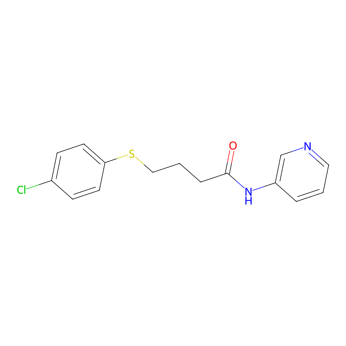 4-[(4-chlorophenyl)sulfanyl]-N-(pyridin-3-yl)butanamide molecular structure, CAS 1269082-80-5