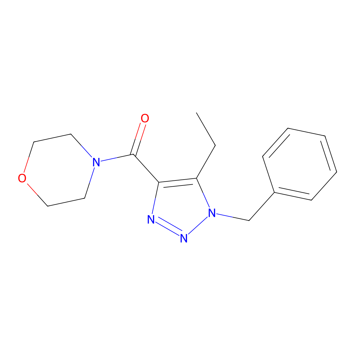(1-benzyl-5-ethyl-1H-1,2,3-triazol-4-yl)(morpholin-4-yl)methanone molecular structure, CAS 1269083-01-3