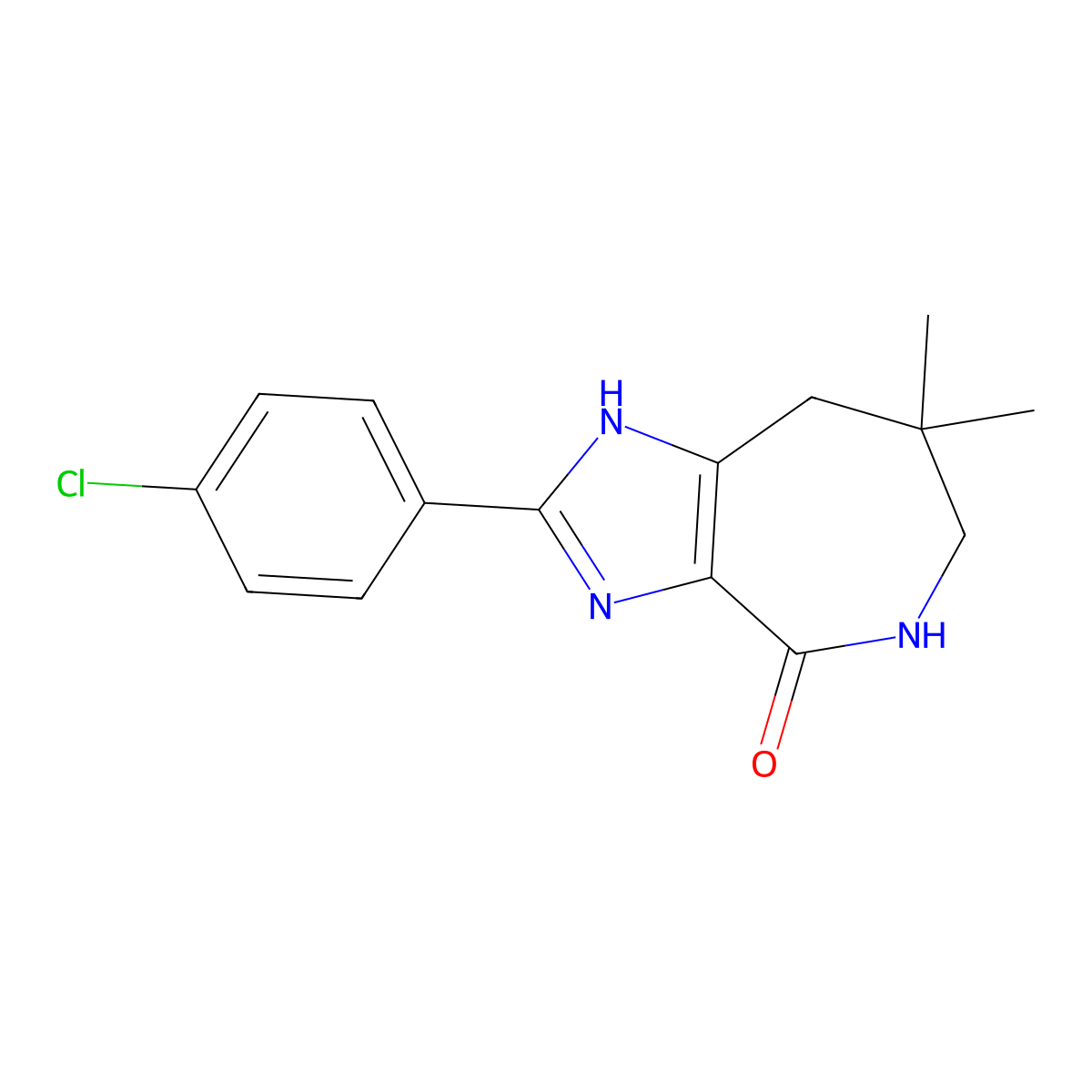 2-(4-chlorophenyl)-7,7-dimethyl-5,6,7,8-tetrahydroimidazo[4,5-c]azepin-4(1H)-one molecular structure, CAS 1269087-57-1