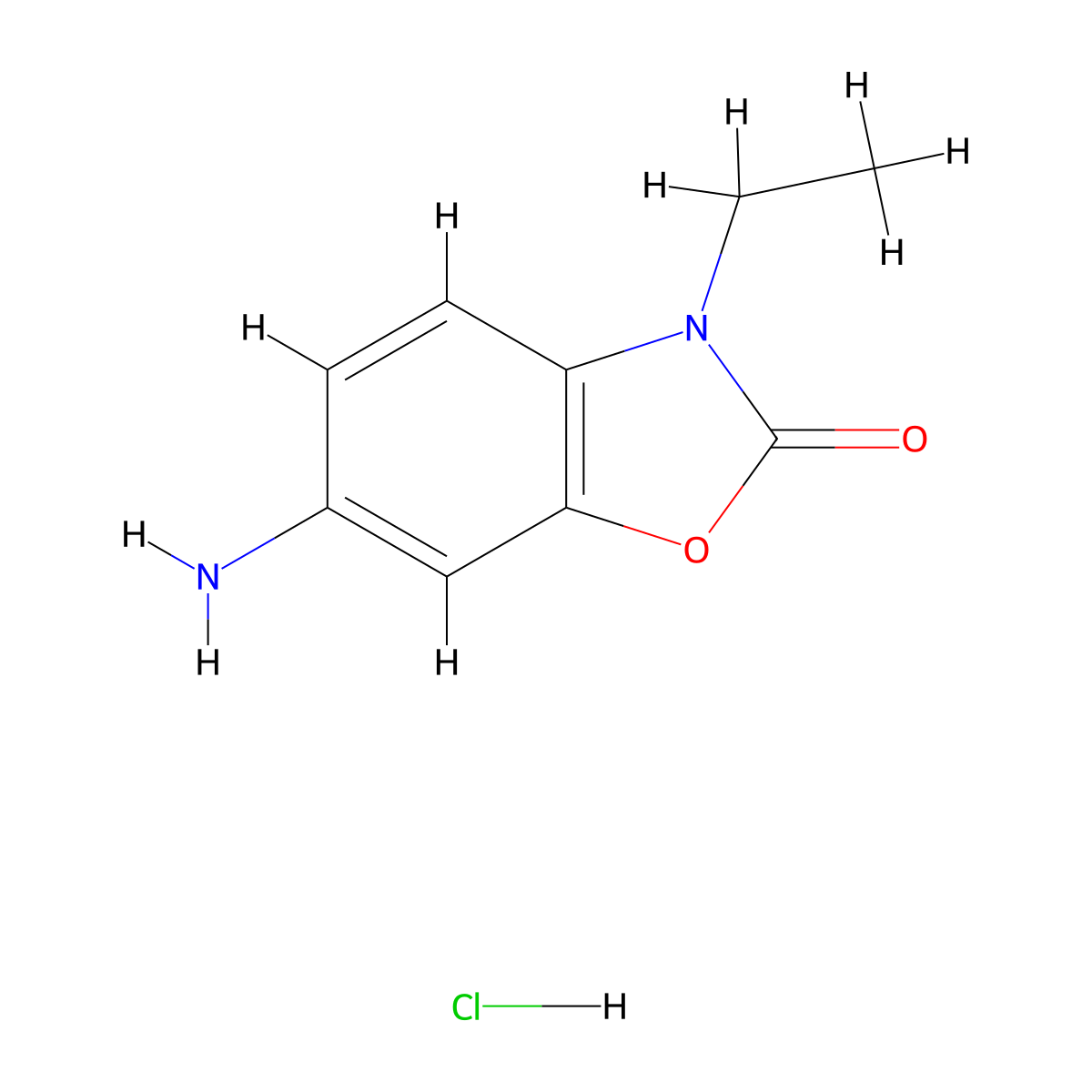 6-Amino-3-ethyl-1,3-benzoxazol-2(3H)-one hydrochloride molecular structure, CAS 1269087-70-8