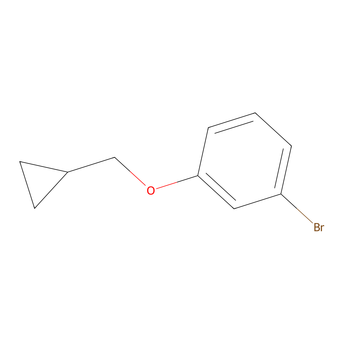 1-Bromo-3-(cyclopropylmethoxy)benzene molecular structure, CAS 126909-78-2