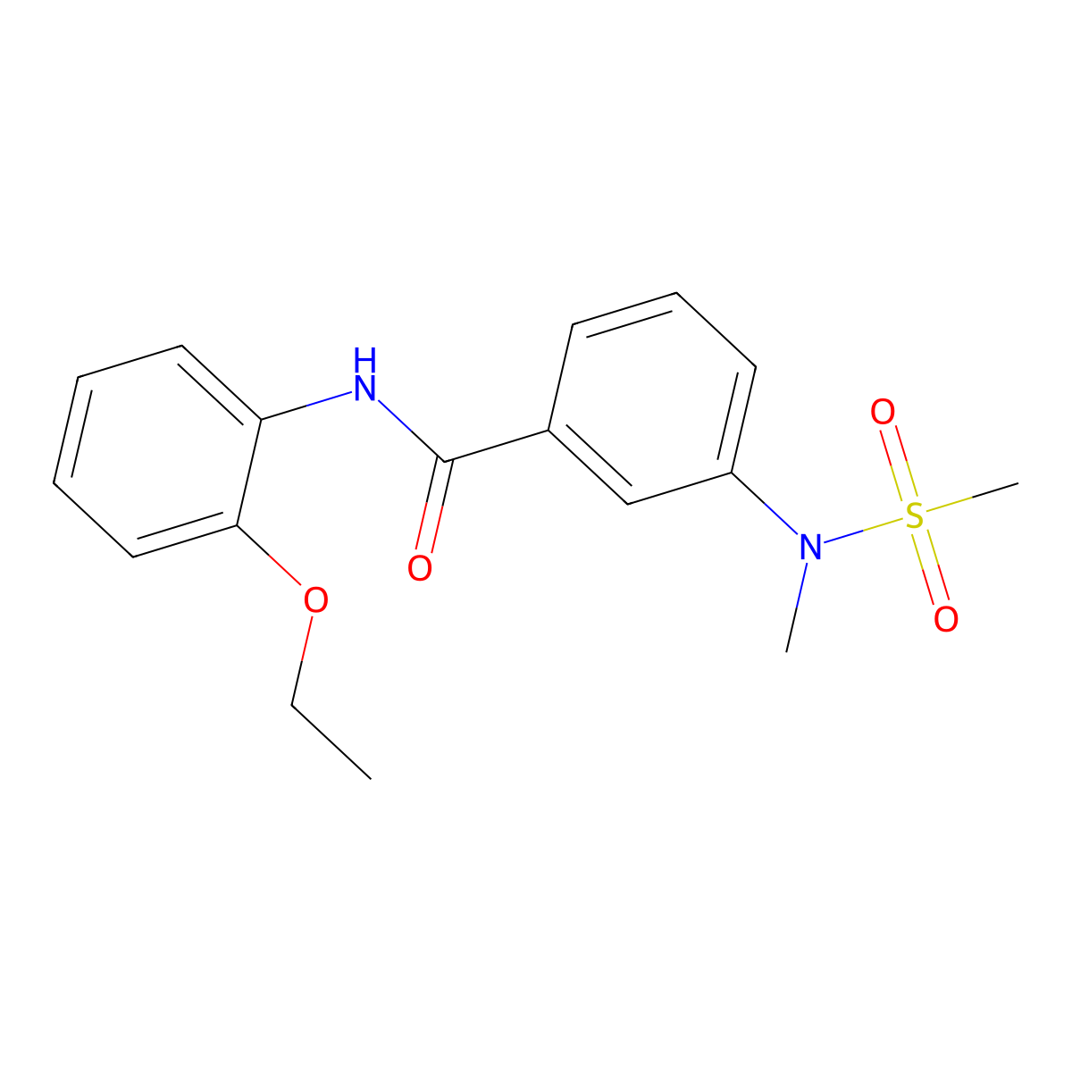 N-(2-ethoxyphenyl)-3-[methyl(methylsulfonyl)amino]benzamide molecular structure, CAS 1269092-17-2