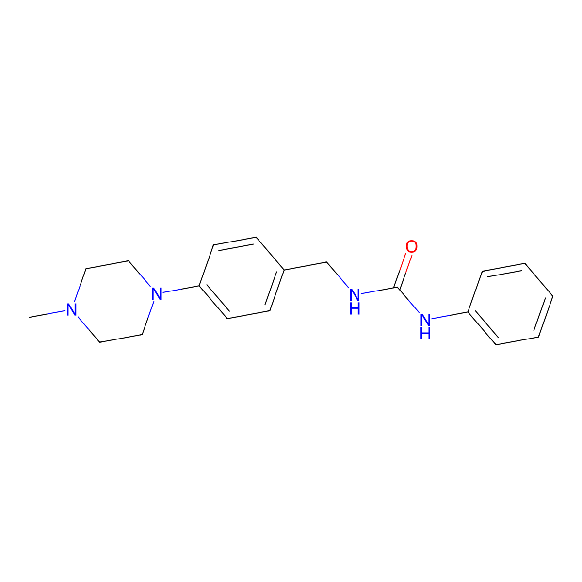 1-[4-(4-Methylpiperazin-1-yl)benzyl]-3-phenylurea molecular structure, CAS 1269092-47-8