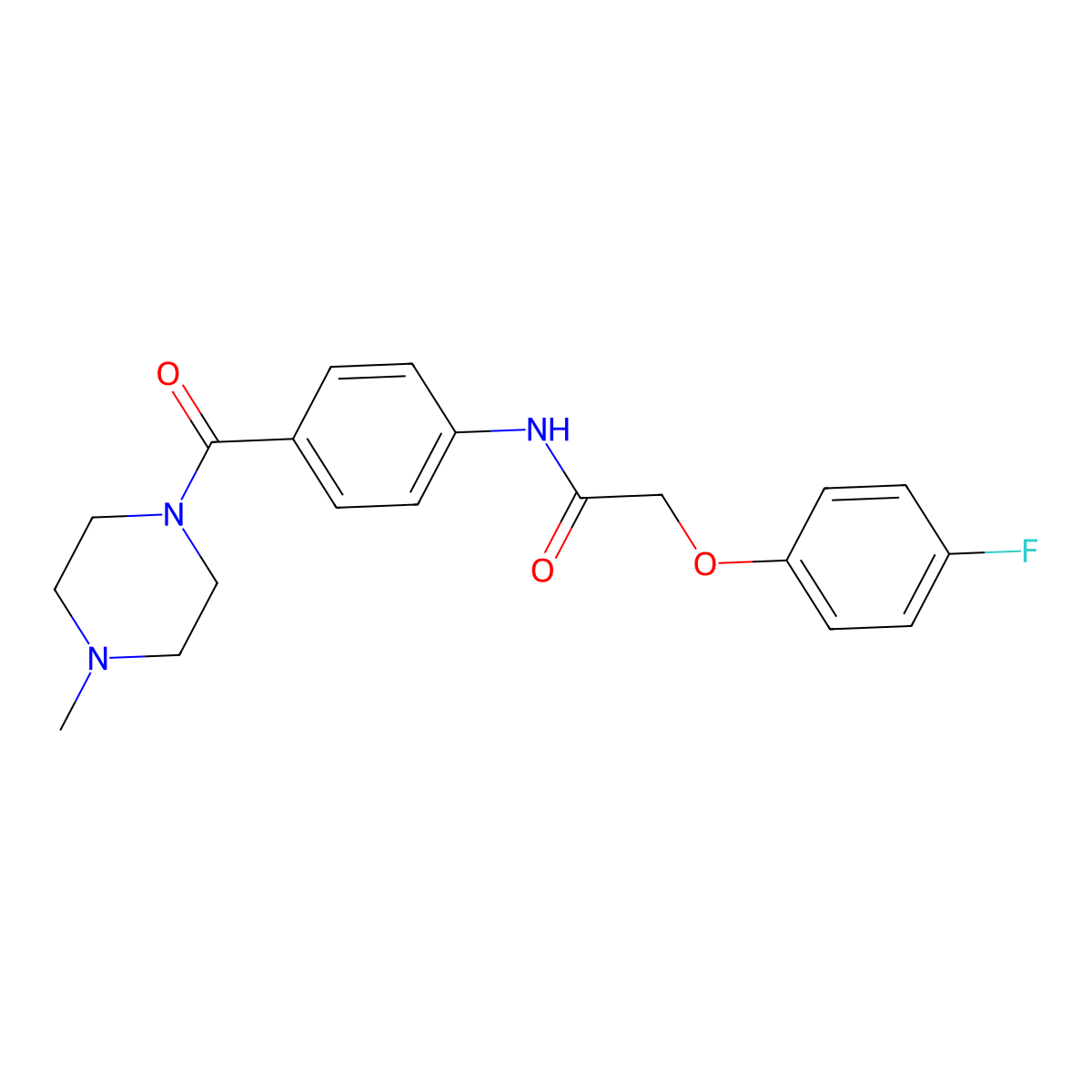 2-(4-fluorophenoxy)-N-[4-(4-methylpiperazine-1-carbonyl)phenyl]acetamide molecular structure, CAS 1269092-71-8