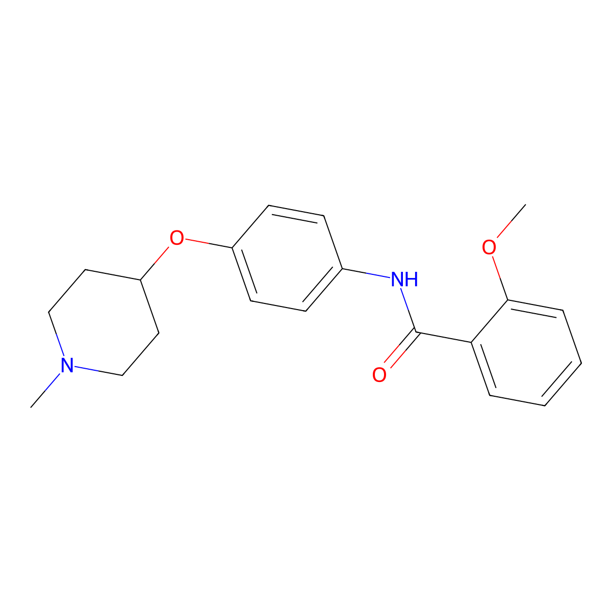 2-Methoxy-N-[4-[(1-methyl-4-piperidinyl)oxy]phenyl]benzamide molecular structure, CAS 1269094-47-4