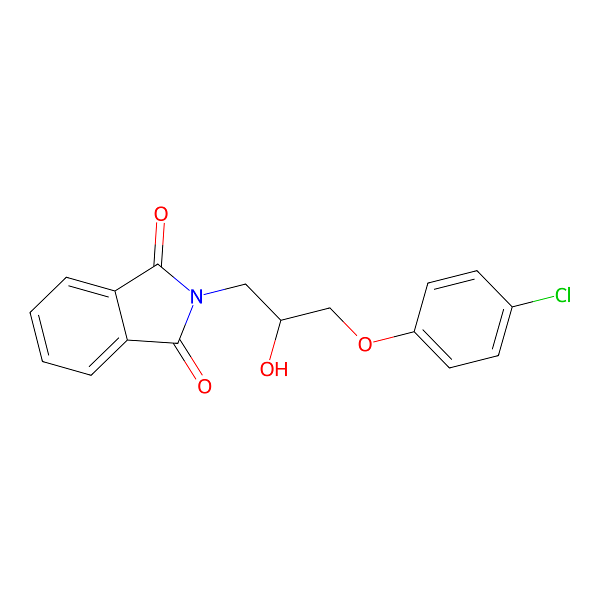 2-[3-(4-Chlorophenoxy)-2-hydroxypropyl]isoindole-1,3-dione molecular structure, CAS 126910-00-7