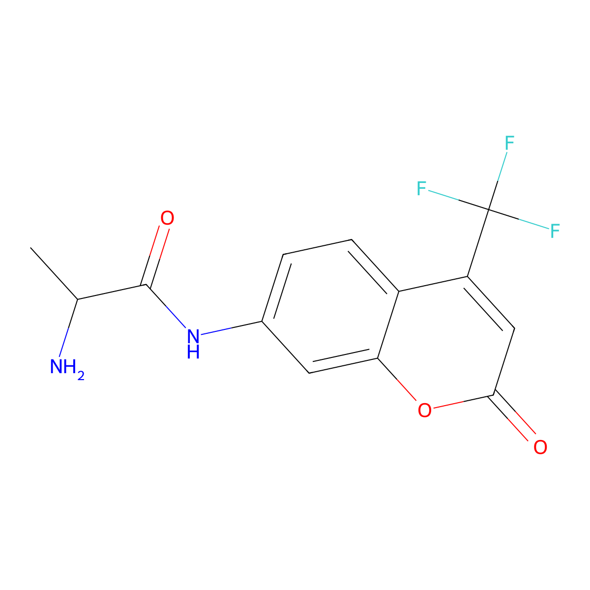 H-Ala-afc trifluoroacetate salt molecular structure, CAS 126910-31-4