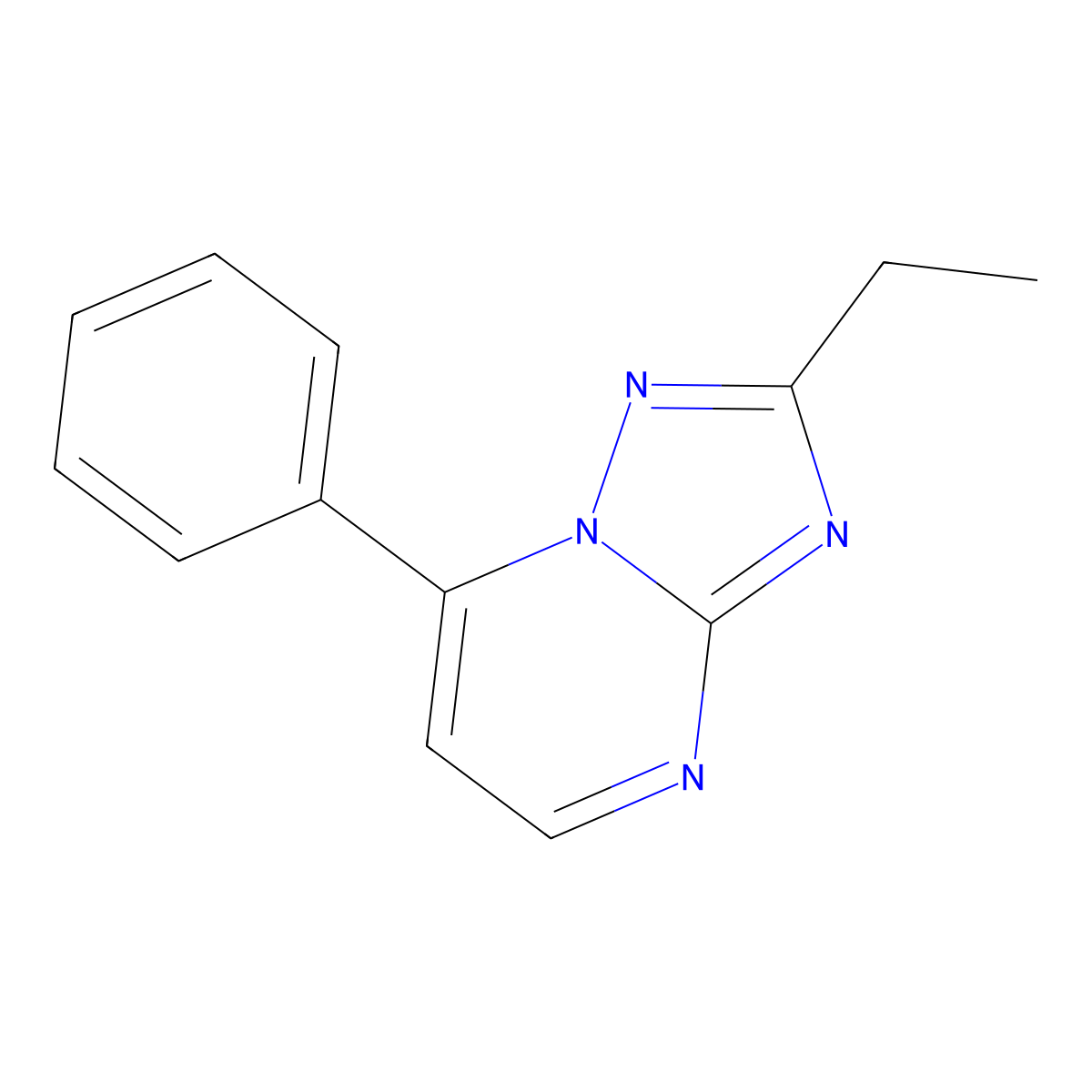 2-Ethyl-7-phenyl[1,2,4]triazolo[1,5-a]pyrimidine molecular structure, CAS 1269104-11-1