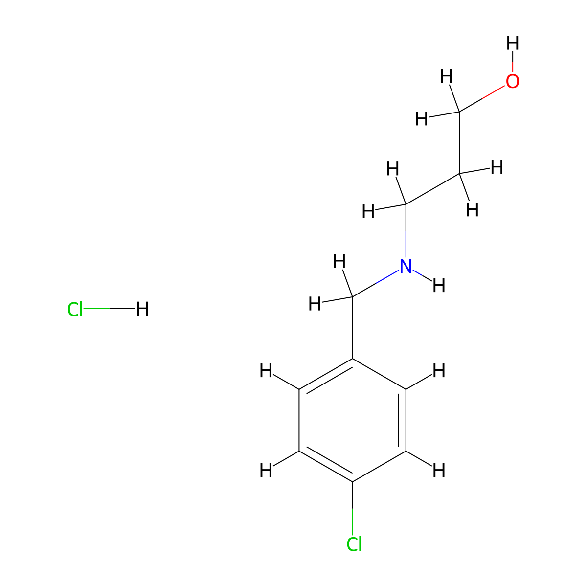 3-[(4-Chlorobenzyl)amino]-1-propanol hydrochloride molecular structure, CAS 1269104-92-8