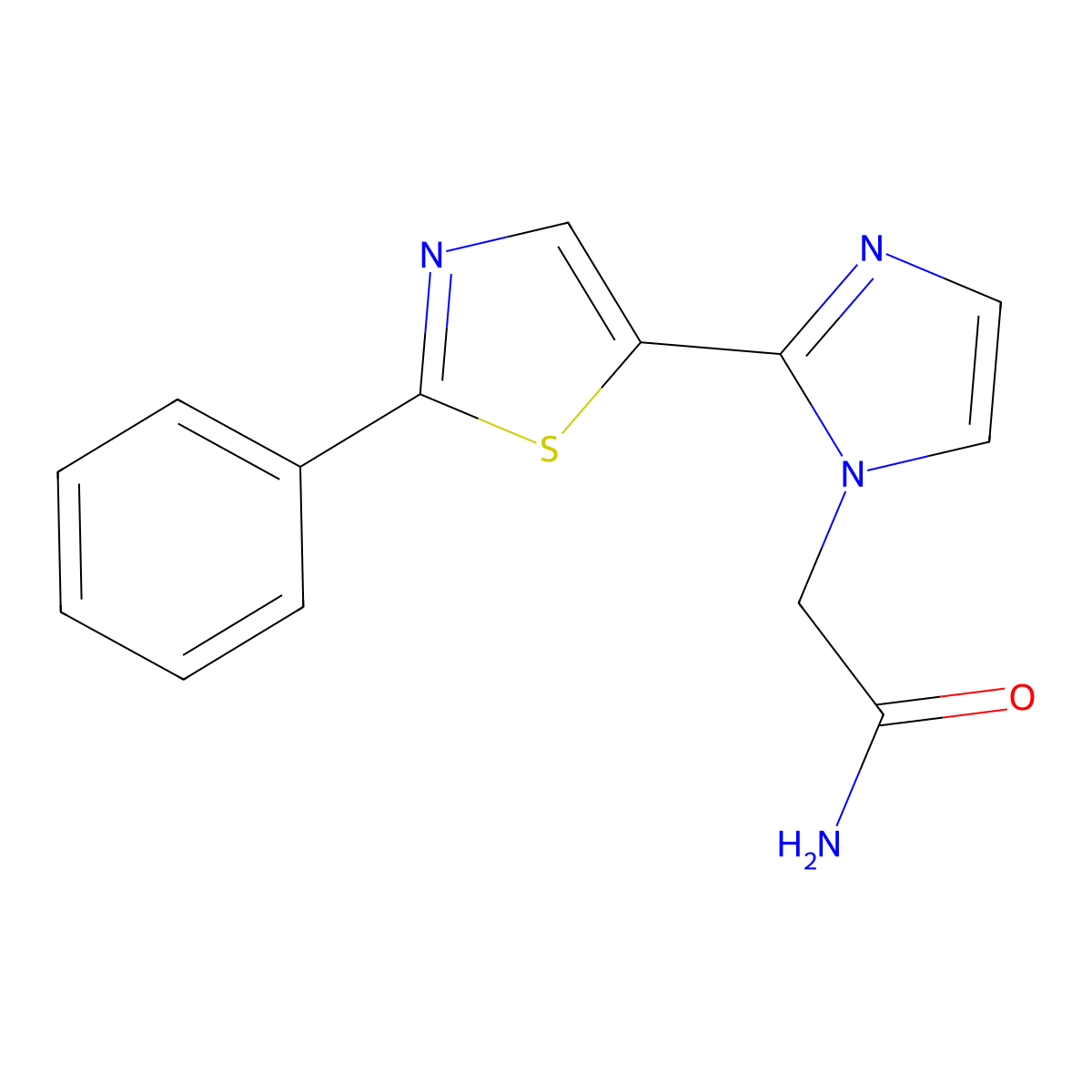 1H-Imidazole-1-acetamide, 2-(2-phenyl-5-thiazolyl)- molecular structure, CAS 1269104-98-4