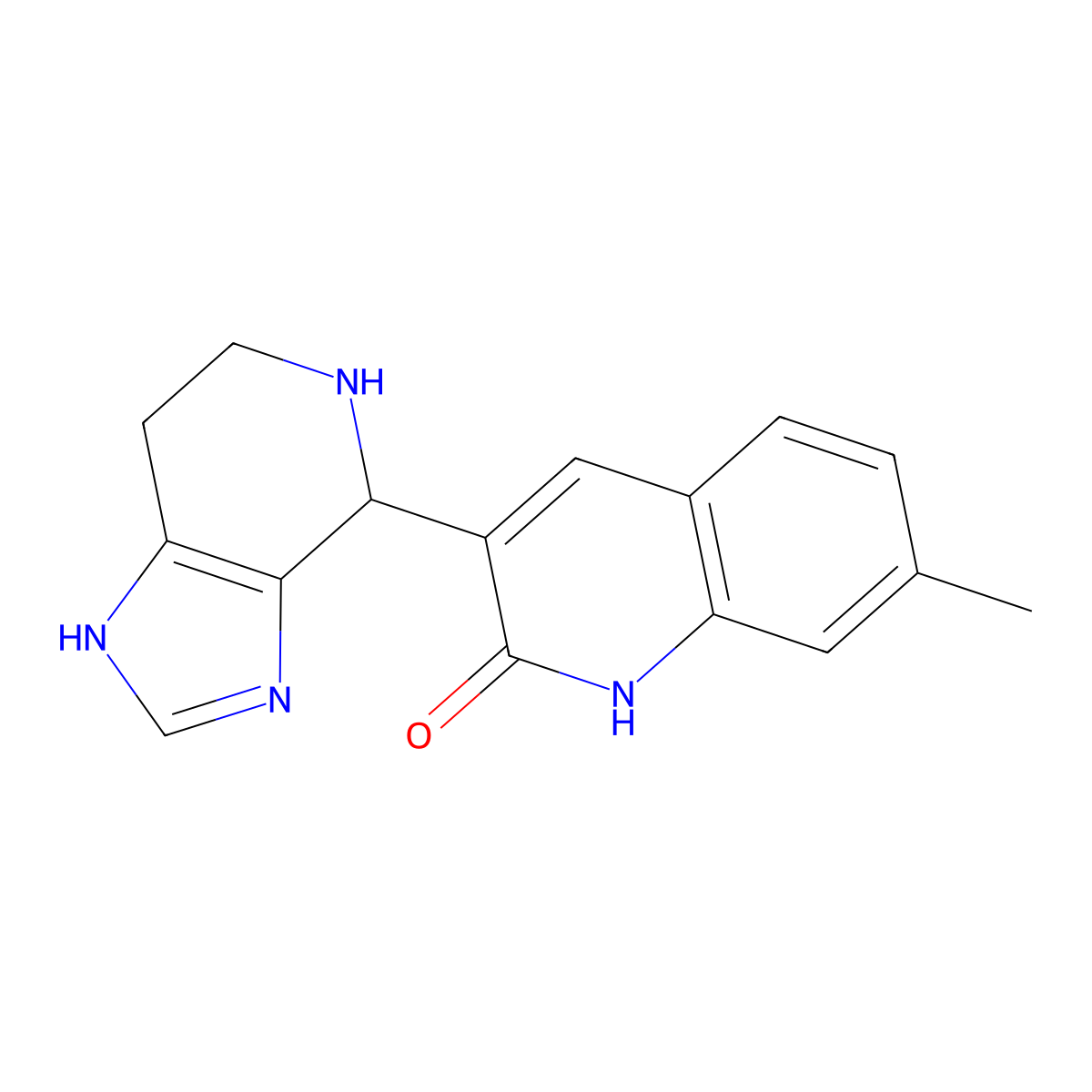 7-methyl-3-(4,5,6,7-tetrahydro-1H-imidazo[4,5-c]pyridin-4-yl)quinolin-2-ol molecular structure, CAS 1269106-57-1