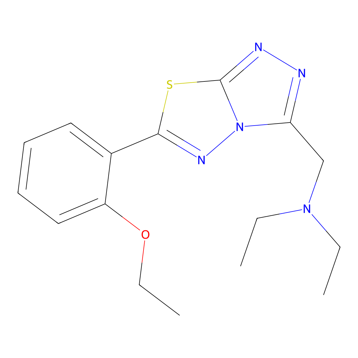 N-{[6-(2-ethoxyphenyl)[1,2,4]triazolo[3,4-b][1,3,4]thiadiazol-3-yl]methyl}-N-ethylethanamine molecular structure, CAS 1269110-51-1