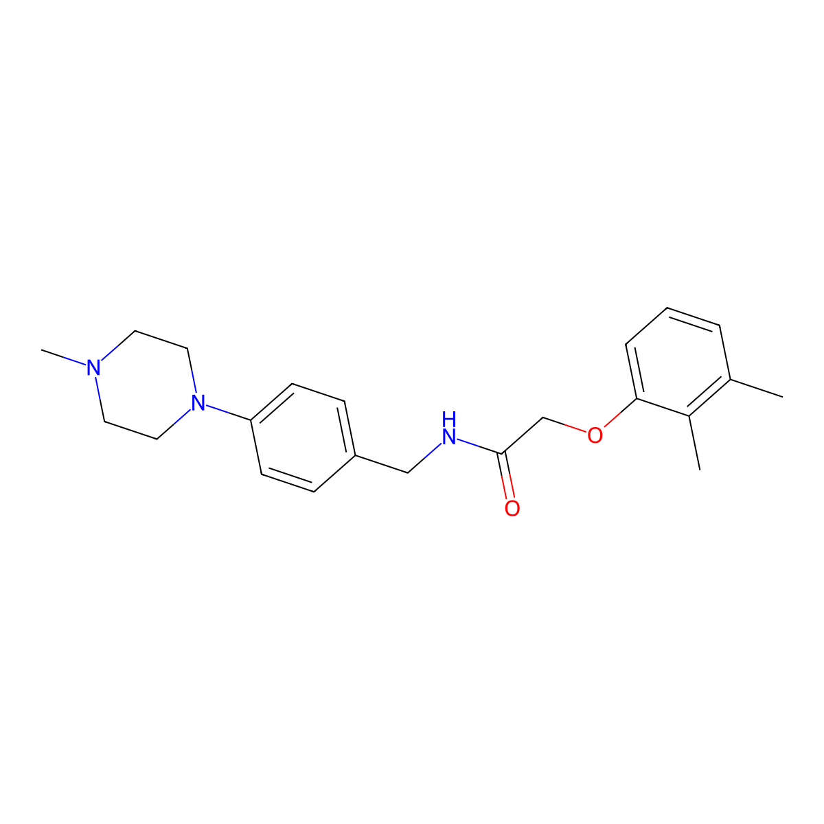 2-(2,3-dimethylphenoxy)-N-[4-(4-methylpiperazin-1-yl)benzyl]acetamide molecular structure, CAS 1269110-95-3