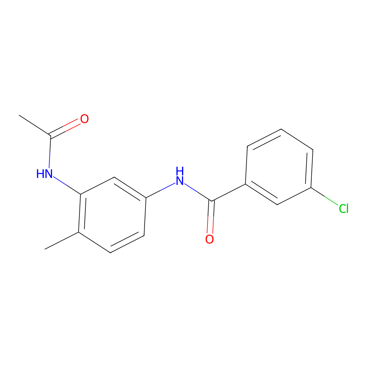 N-[3-(acetylamino)-4-methylphenyl]-3-chlorobenzamide molecular structure, CAS 1269116-37-1