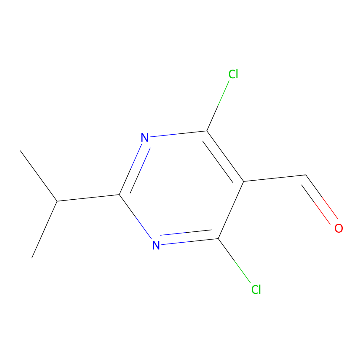4,6-Dichloro-2-isopropylpyrimidine-5-carbaldehyde molecular structure, CAS 1269118-98-0
