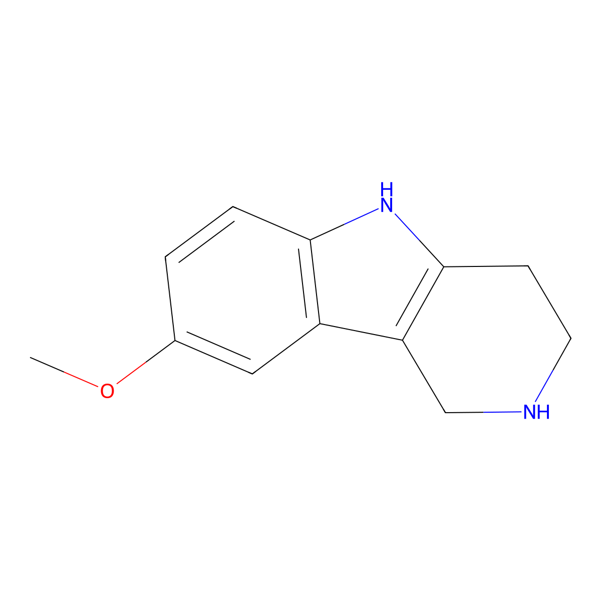 8-Methoxy-2,3,4,5-tetrahydro-1H-pyrido[4,3-b]indole molecular structure, CAS 126912-70-7