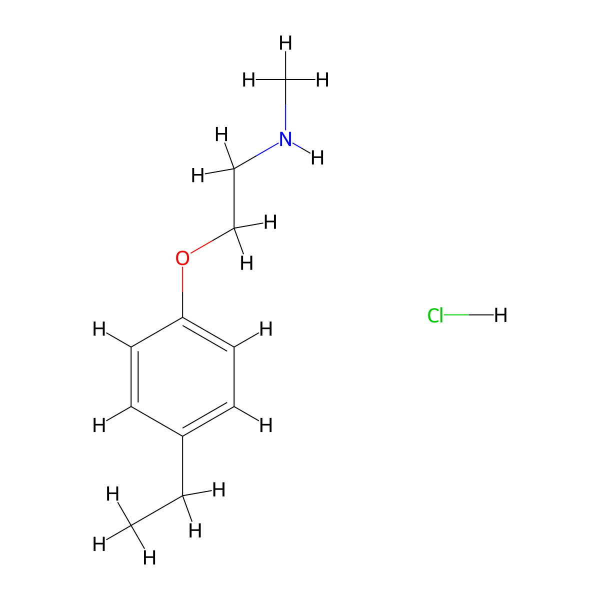 [2-(4-Ethylphenoxy)ethyl]methylamine hydrochloride molecular structure, CAS 1269127-58-3