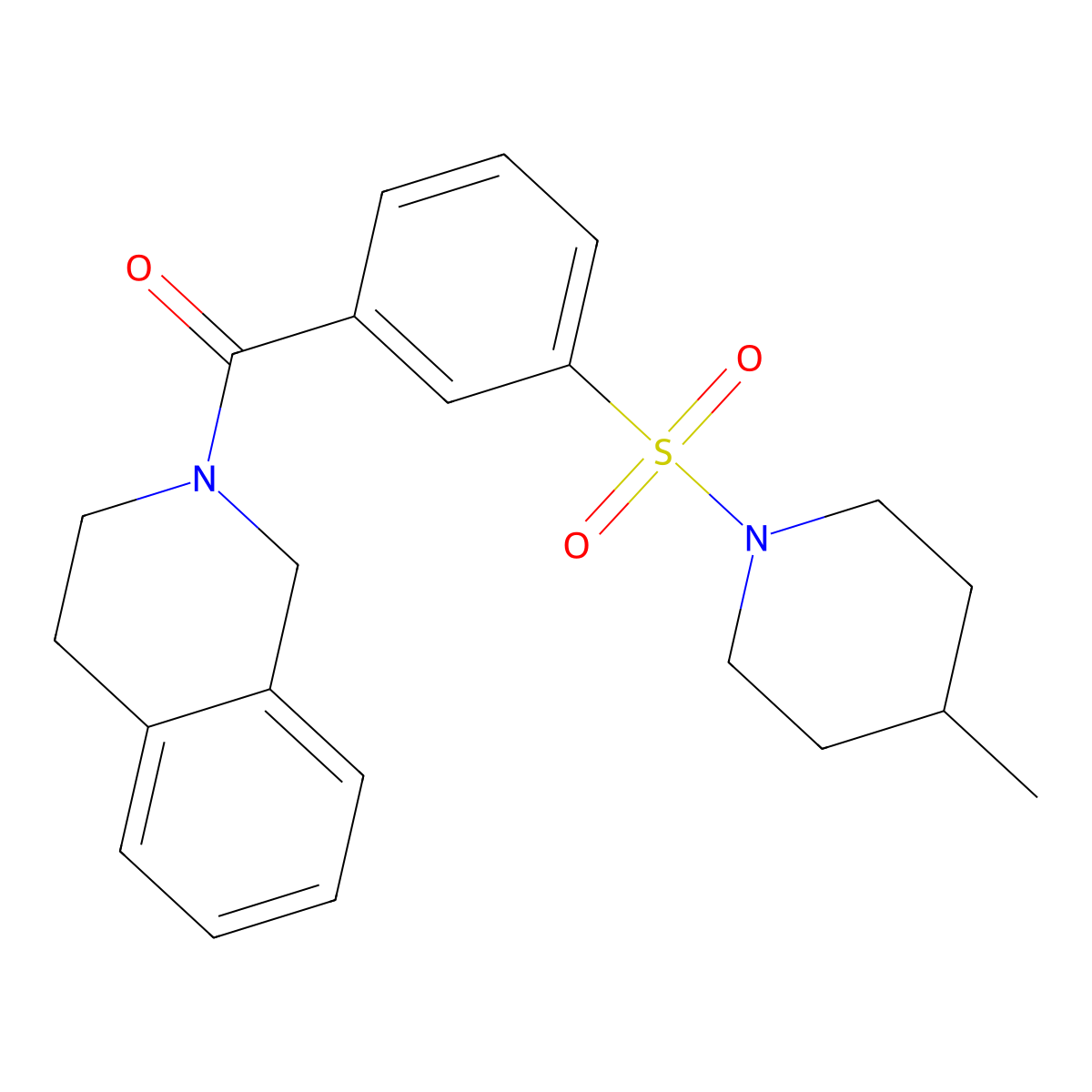3,4-dihydroisoquinolin-2(1H)-yl{3-[(4-methylpiperidin-1-yl)sulfonyl]phenyl}methanone molecular structure, CAS 1269128-80-4
