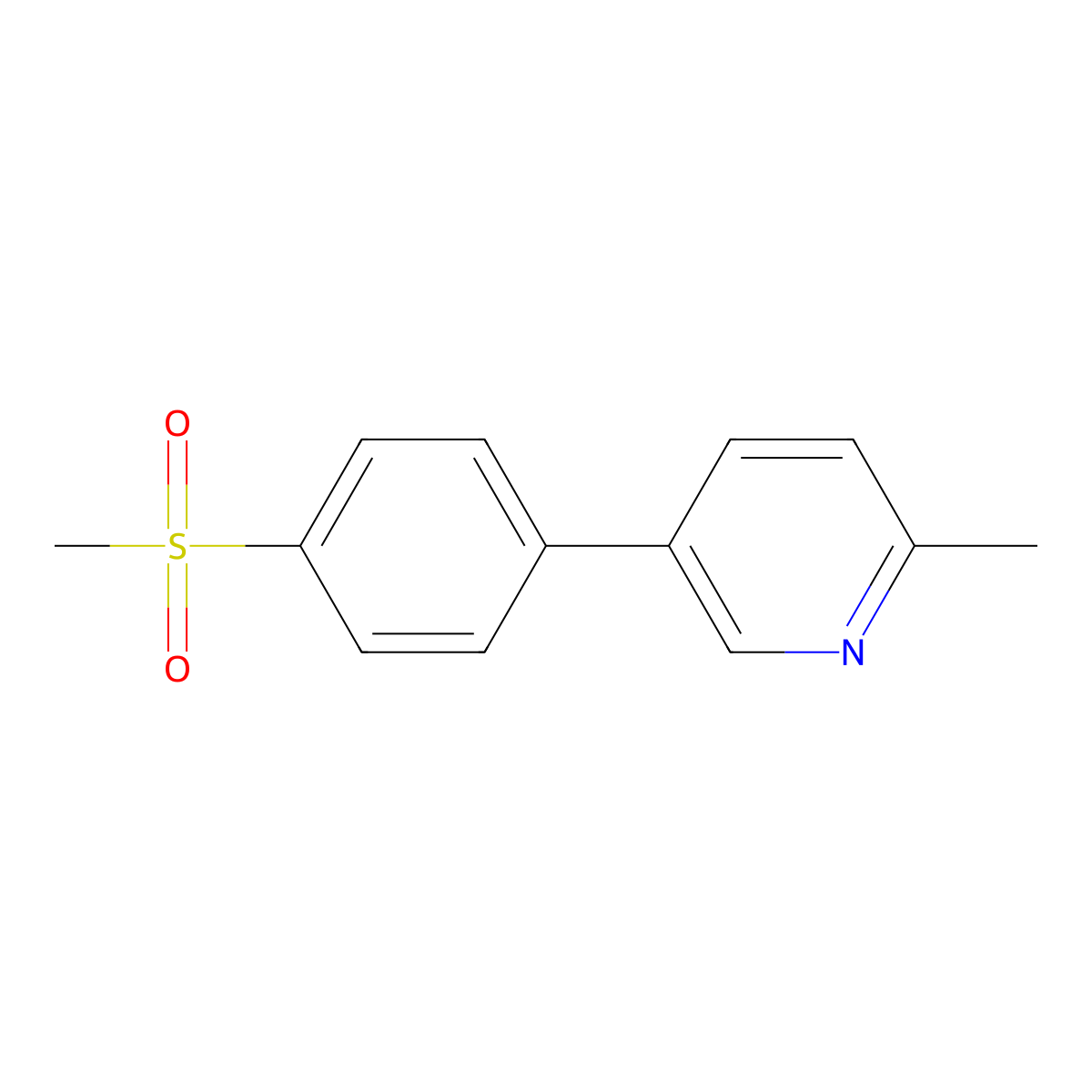 2-Methyl-5-[4-(methylsulfonyl)phenyl]pyridine molecular structure, CAS 1269137-12-3
