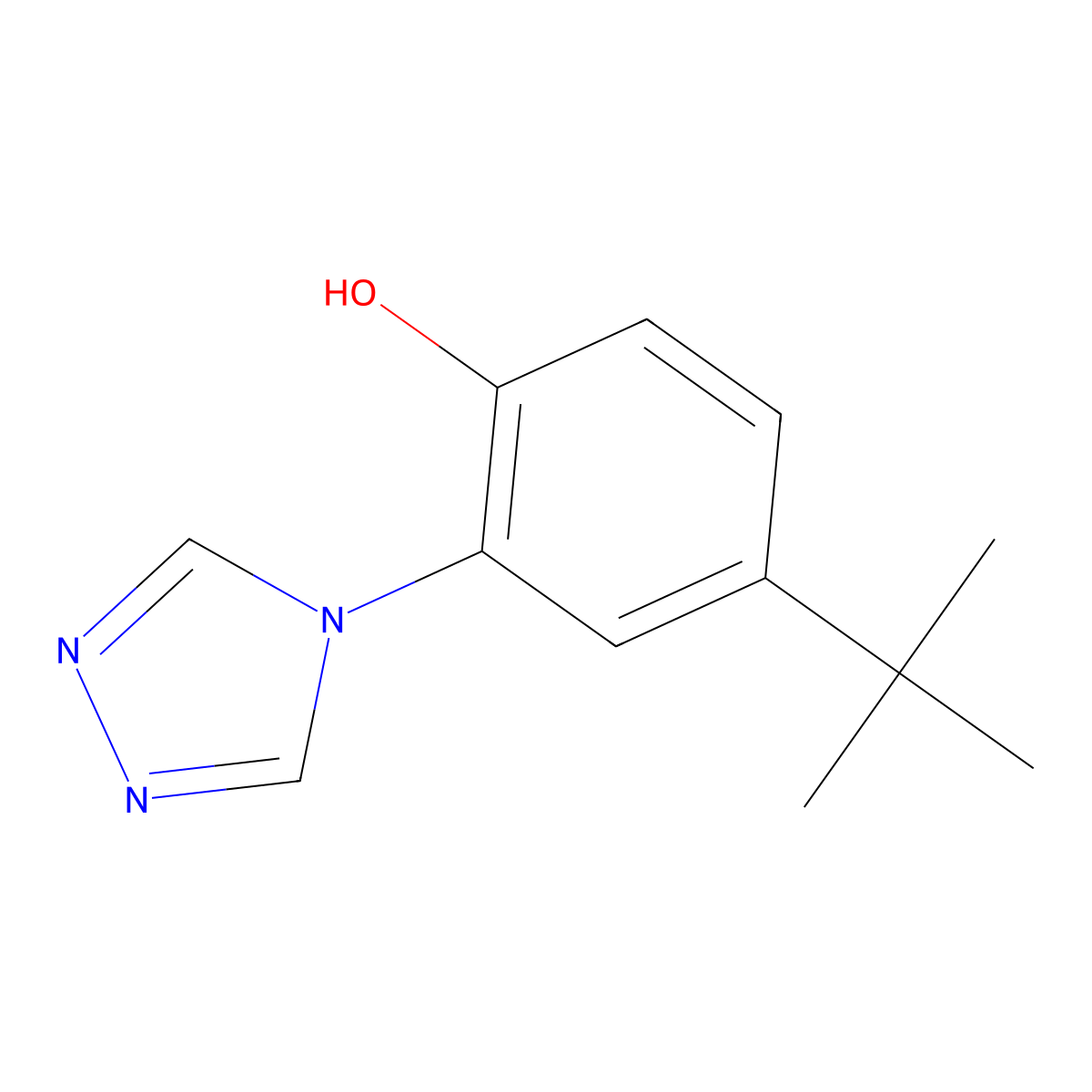 4-tert-Butyl-2-[1,2,4]triazol-4-yl-phenol molecular structure, CAS 1269139-56-1