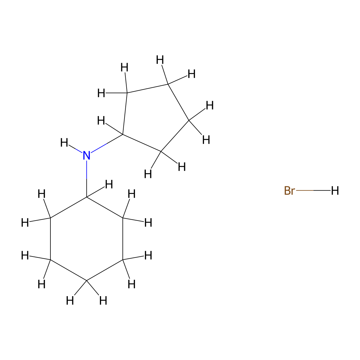 N-Cyclopentylcyclohexanamine hydrobromide molecular structure, CAS 1269147-25-2