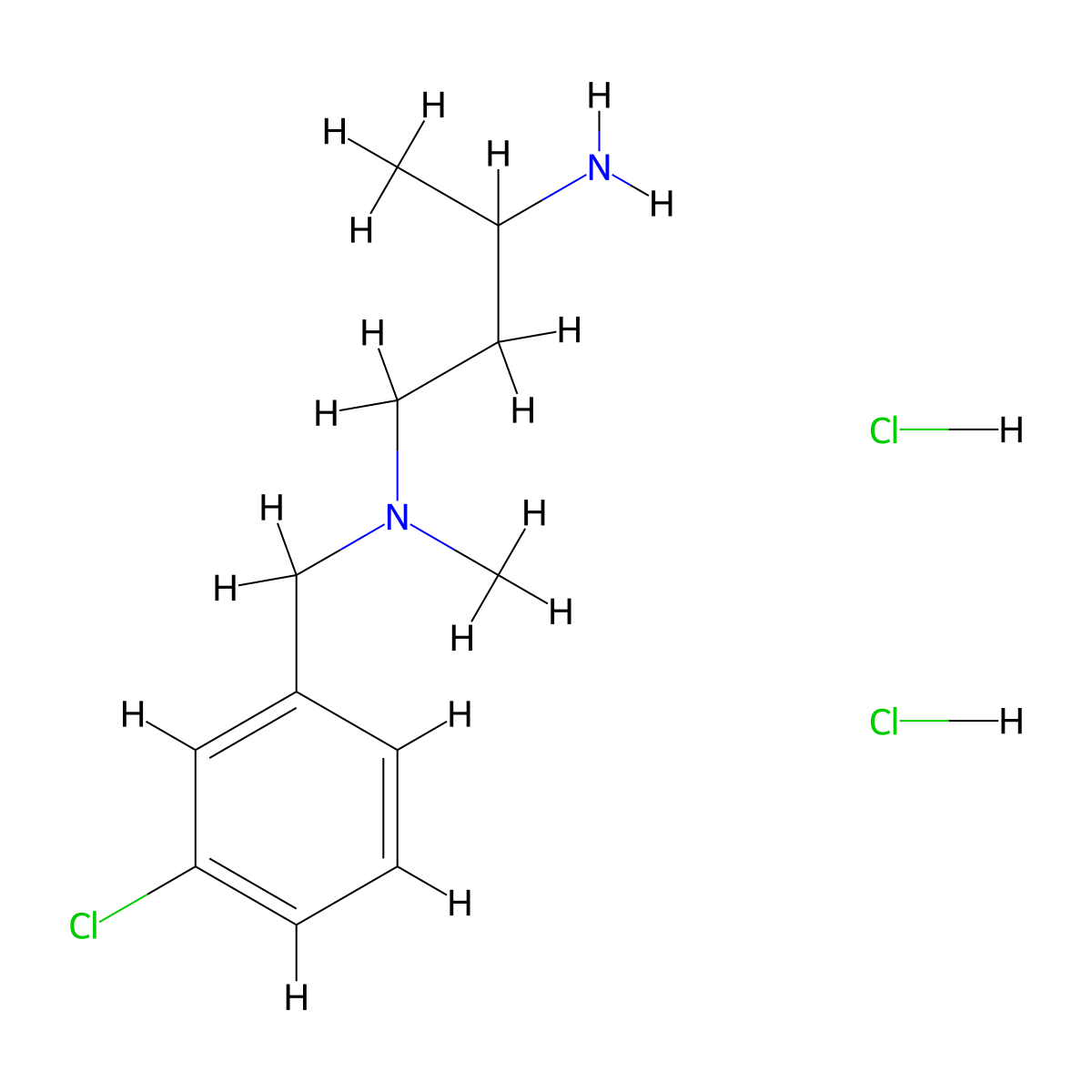 (3-Aminobutyl)[(3-chlorophenyl)methyl]methylamine dihydrochloride molecular structure, CAS 1269151-34-9
