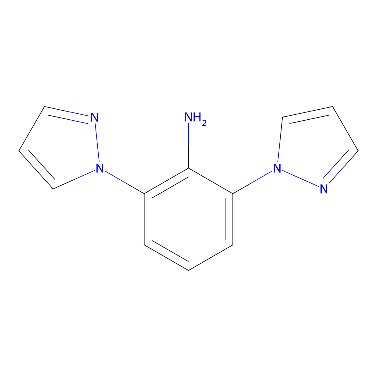 2,6-bis(1H-pyrazol-1-yl)aniline molecular structure, CAS 1269151-36-1