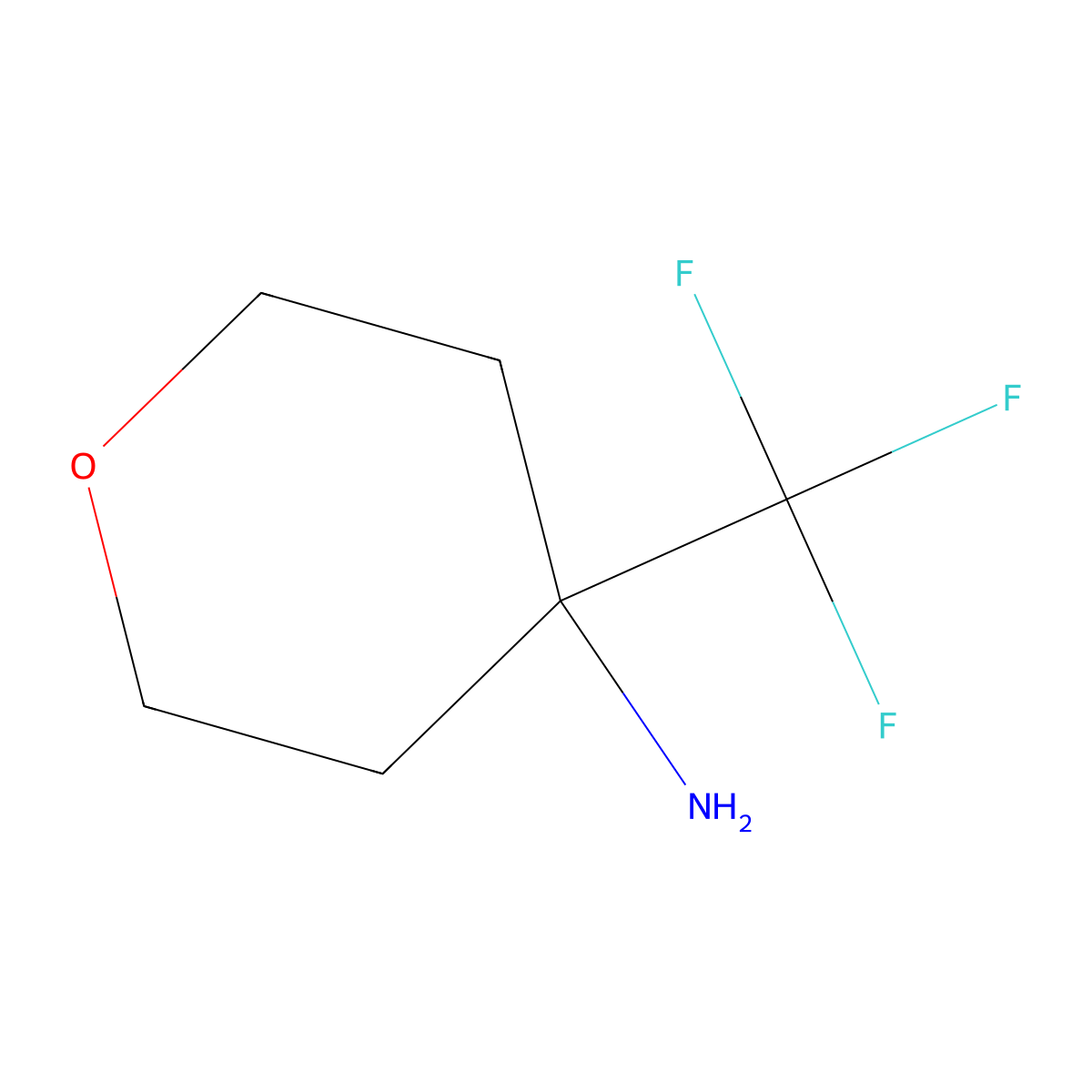 4-(Trifluoromethyl)oxan-4-amine molecular structure, CAS 1269151-37-2