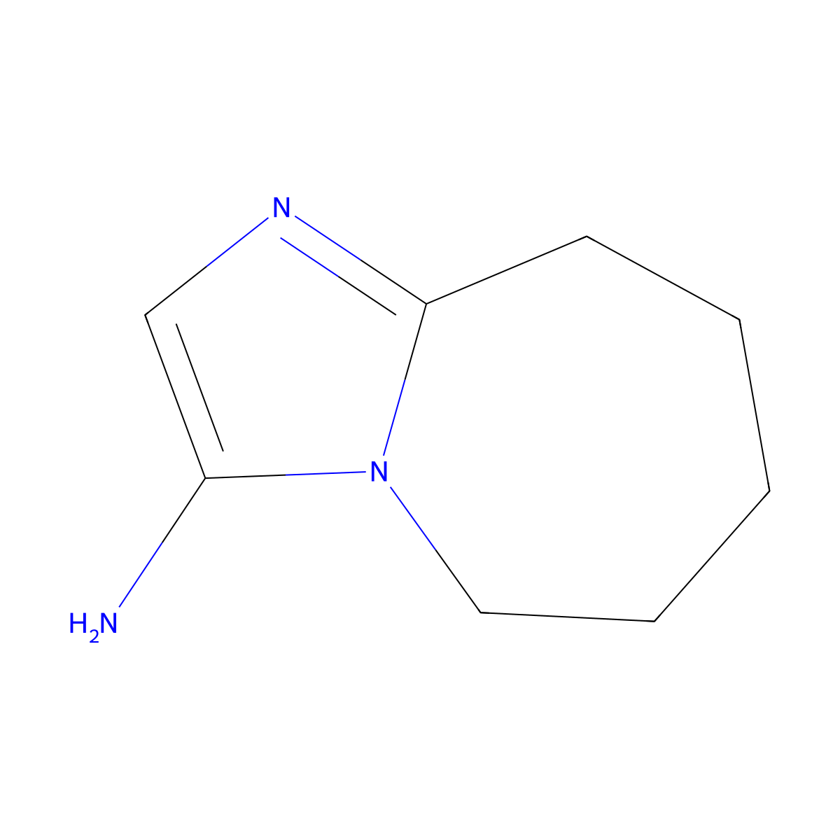 5H,6H,7H,8H,9H-imidazo[1,2-a]azepin-3-amine molecular structure, CAS 1269151-43-0