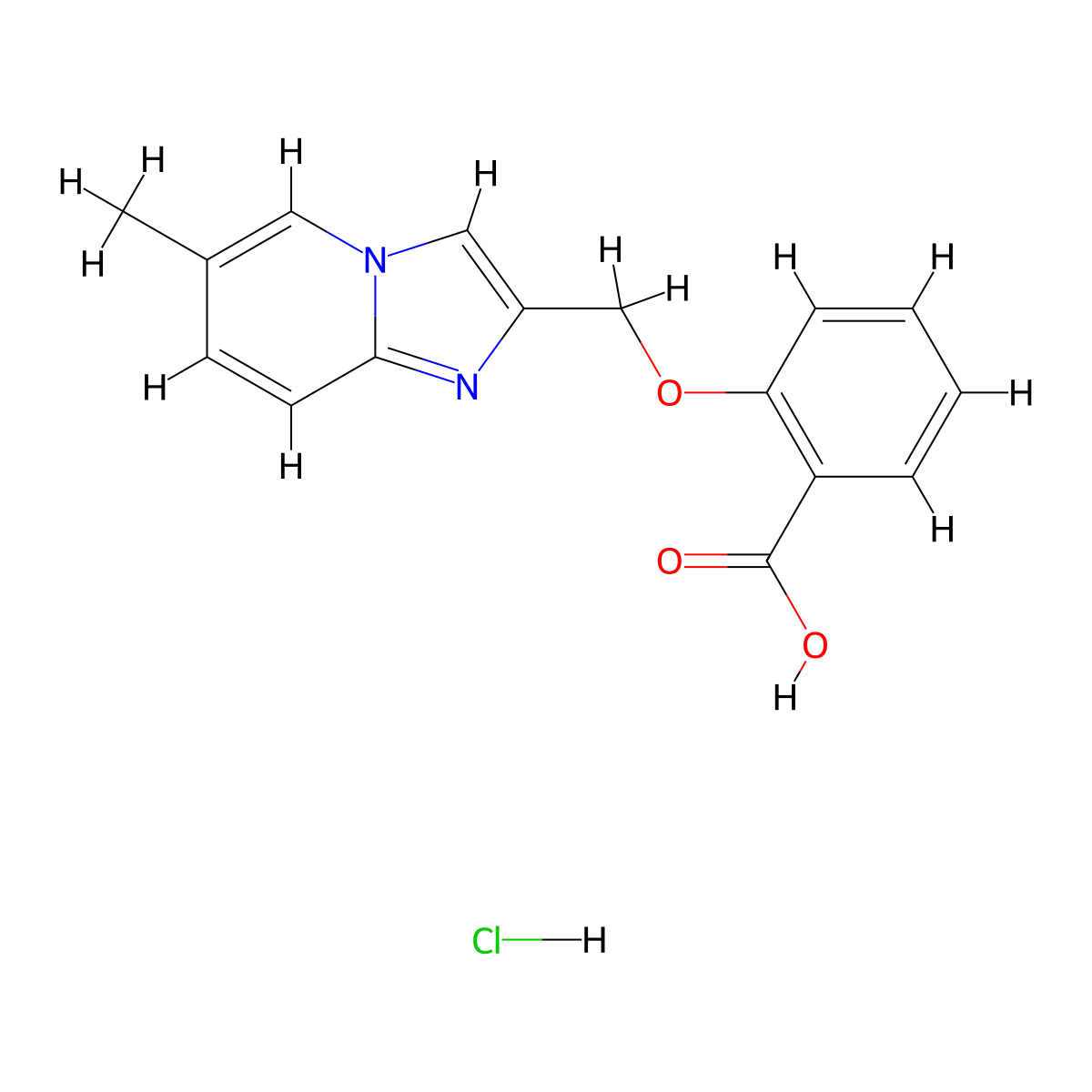2-({6-Methylimidazo[1,2-a]pyridin-2-yl}methoxy)benzoic acid hydrochloride molecular structure, CAS 1269151-51-0