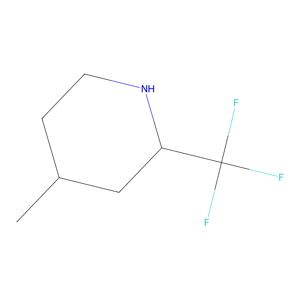 4-Methyl-2-(trifluoromethyl)piperidine molecular structure, CAS 1269151-53-2