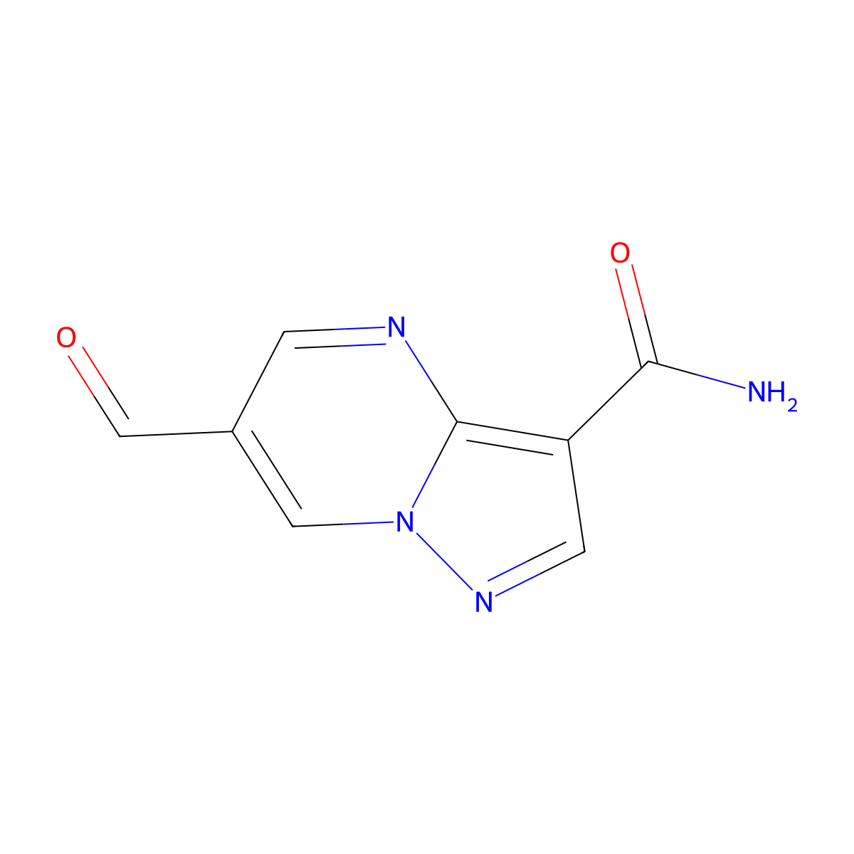 6-Formylpyrazolo[1,5-a]pyrimidine-3-carboxamide molecular structure, CAS 1269151-56-5