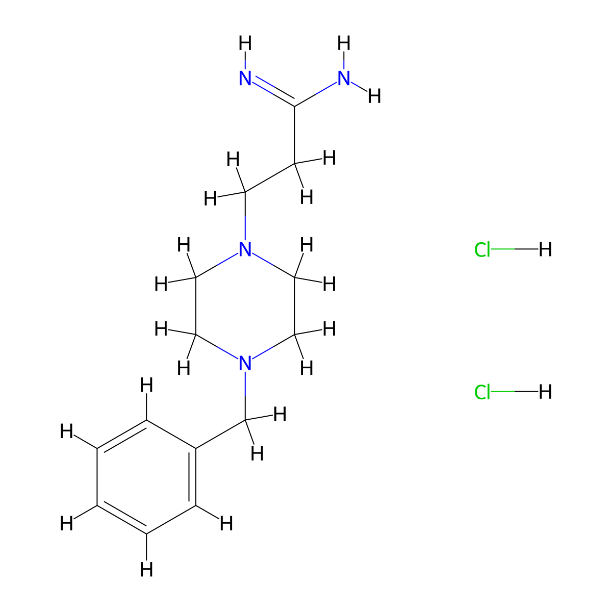 3-(4-Benzylpiperazin-1-yl)propanimidamide dihydrochloride molecular structure, CAS 1269151-58-7