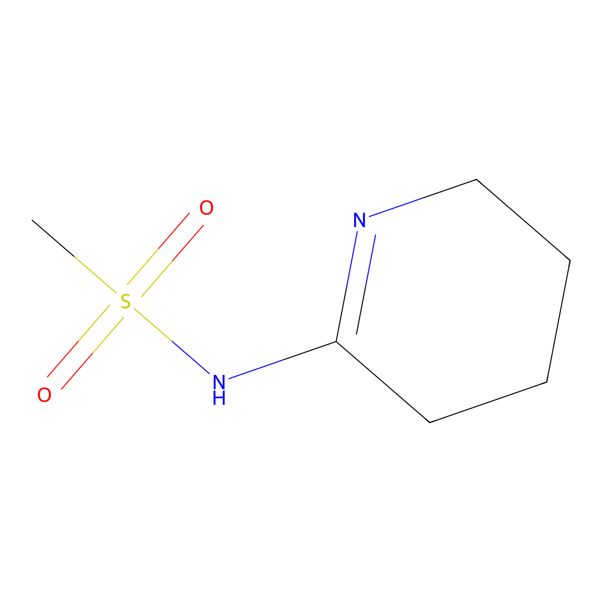 N-(3,4,5,6-tetrahydropyridin-2-yl)methanesulfonamide molecular structure, CAS 1269151-63-4