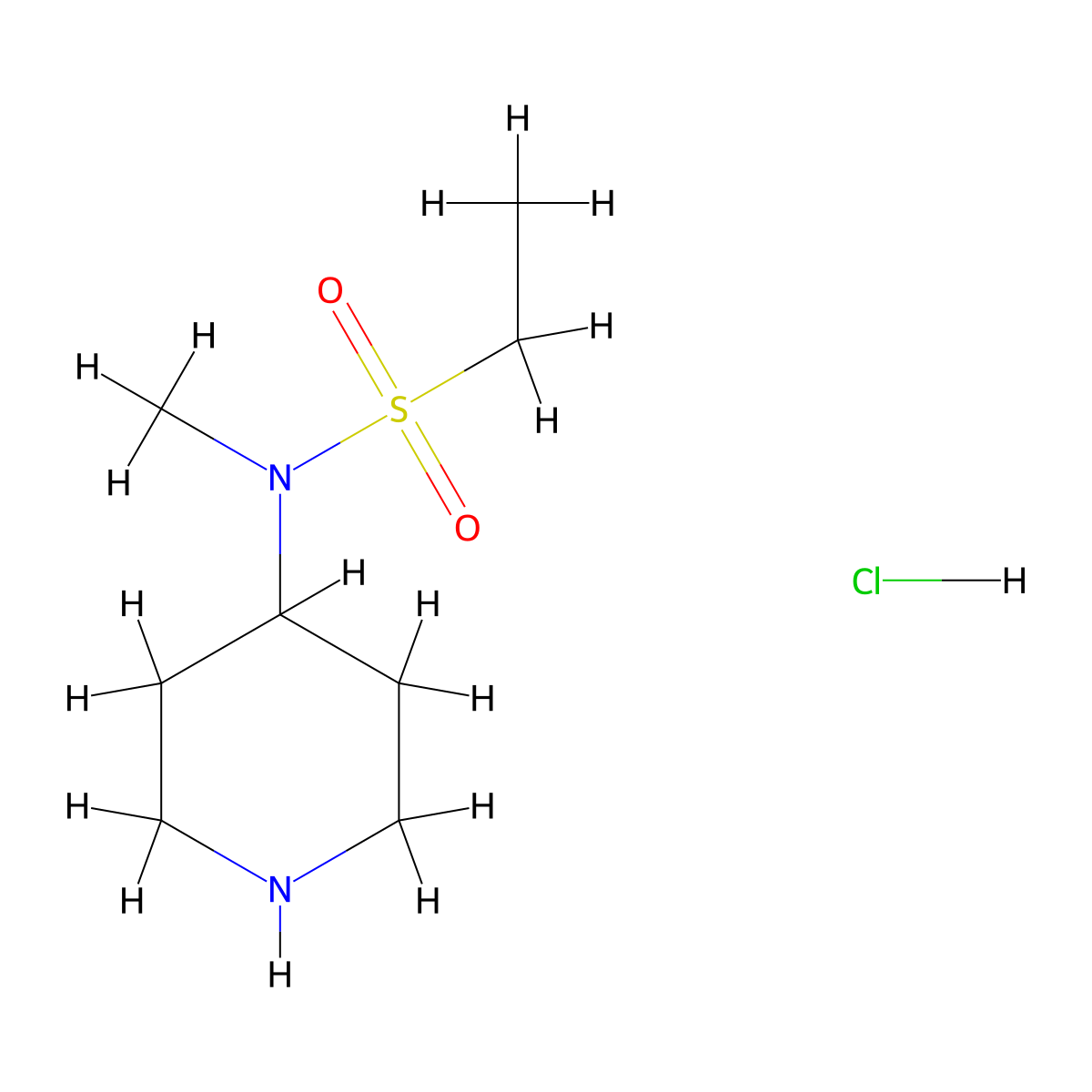 N-methyl-N-(piperidin-4-yl)ethane-1-sulfonamide hydrochloride molecular structure, CAS 1269151-71-4