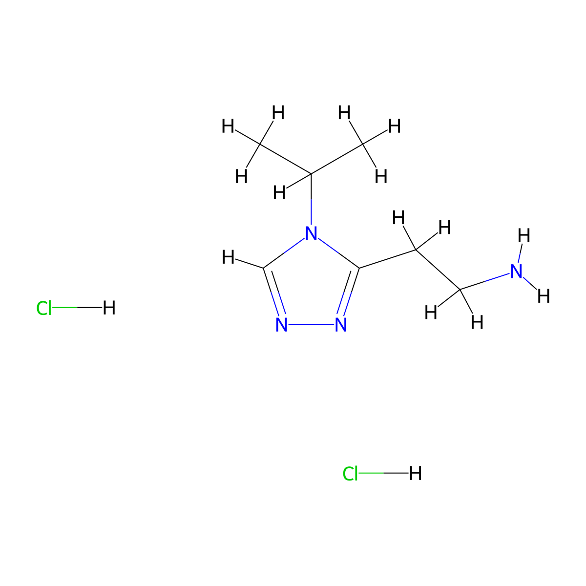 2-(4-(propan-2-yl)-4H-1,2,4-triazol-3-yl)ethan-1-amine dihydrochloride molecular structure, CAS 1269151-72-5