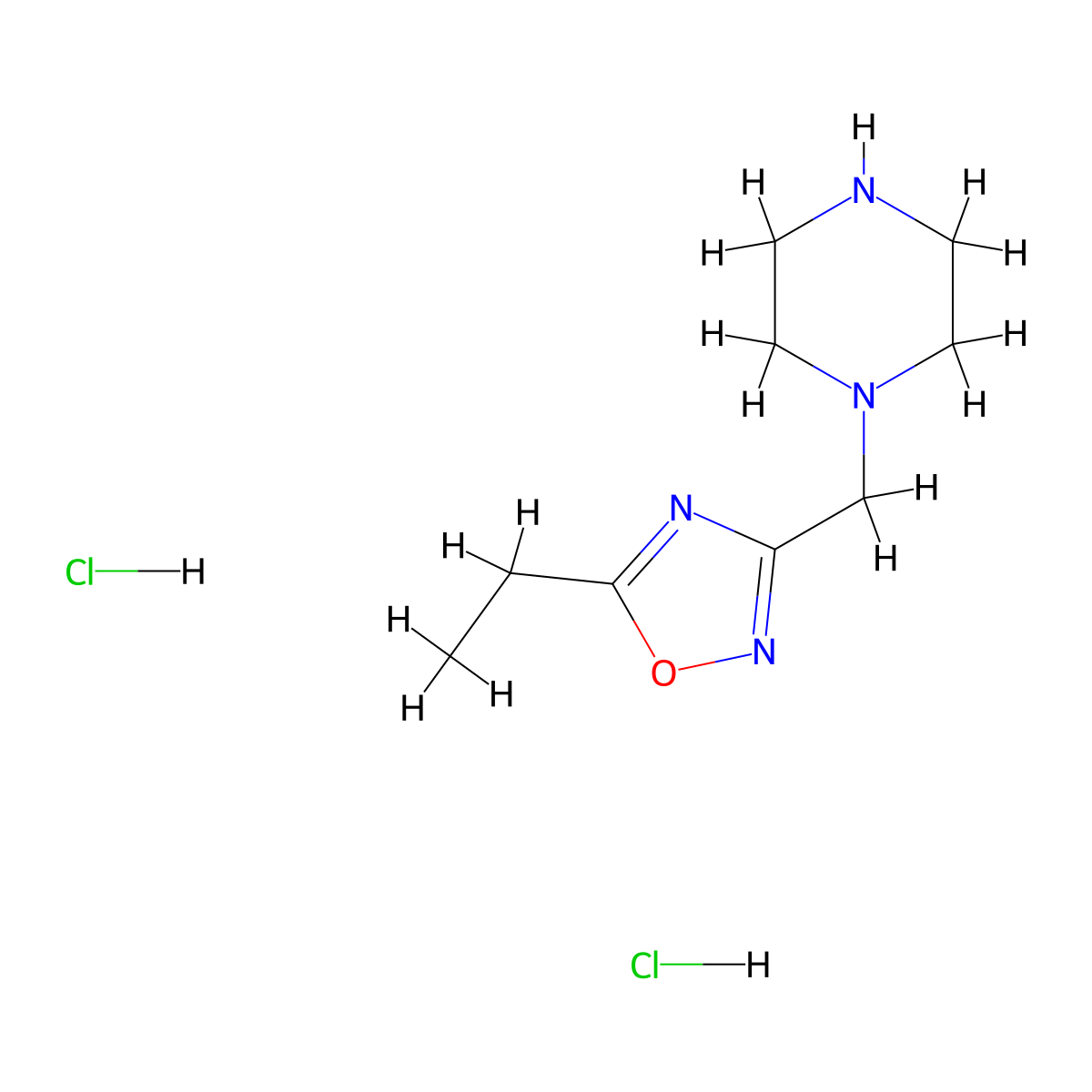 1-[(5-Ethyl-1,2,4-oxadiazol-3-yl)methyl]piperazine dihydrochloride molecular structure, CAS 1269151-73-6