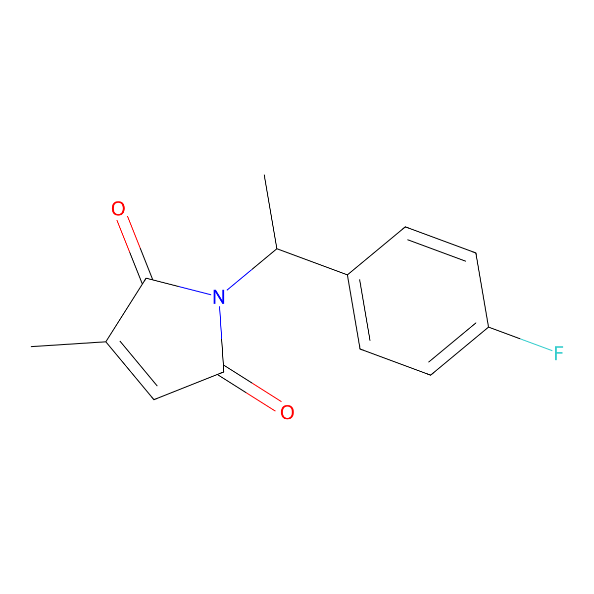 1-[1-(4-fluorophenyl)ethyl]-3-methyl-2,5-dihydro-1H-pyrrole-2,5-dione molecular structure, CAS 1269151-78-1