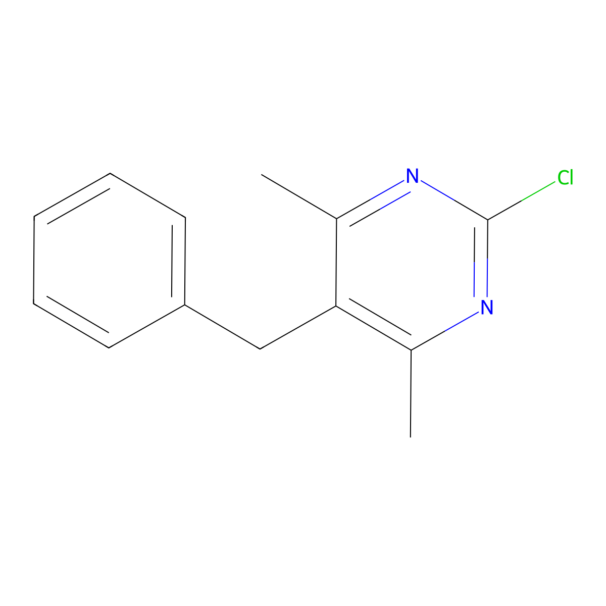 5-Benzyl-2-chloro-4,6-dimethylpyrimidine molecular structure, CAS 1269151-94-1