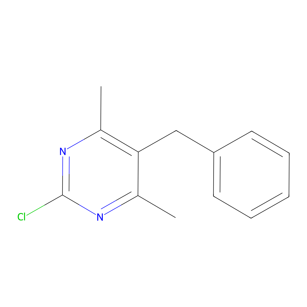5-Benzyl-2-chloro-4,6-dimethylpyrimidine molecular structure, CAS 1269151-94-1