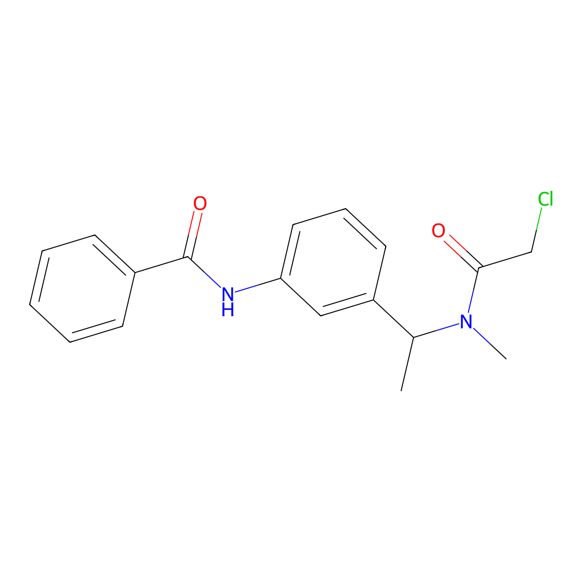 N-{3-[1-(2-chloro-N-methylacetamido)ethyl]phenyl}benzamide molecular structure, CAS 1269151-97-4