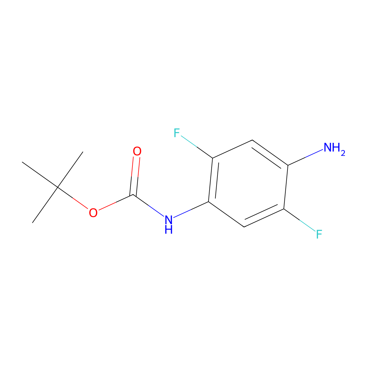 tert-butyl N-(4-amino-2,5-difluorophenyl)carbamate molecular structure, CAS 1269152-11-5