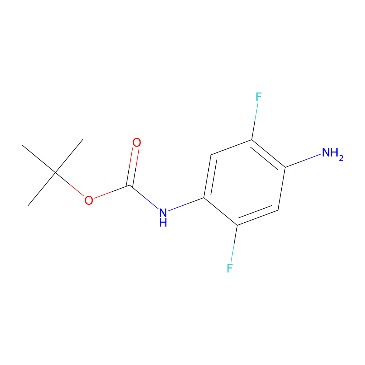 tert-butyl N-(4-amino-2,5-difluorophenyl)carbamate molecular structure, CAS 1269152-11-5