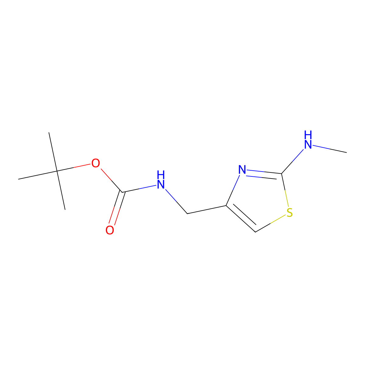 tert-butyl N-{[2-(methylamino)-1,3-thiazol-4-yl]methyl}carbamate molecular structure, CAS 1269152-13-7