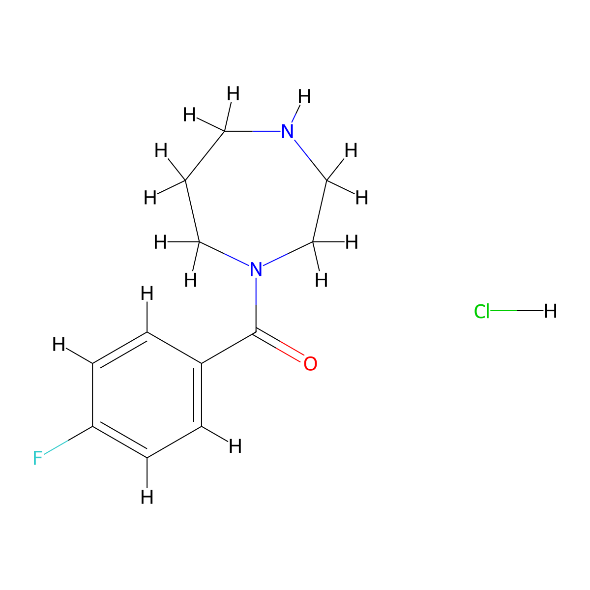 1-(4-Fluorobenzoyl)-1,4-diazepane hydrochloride molecular structure, CAS 1269152-18-2